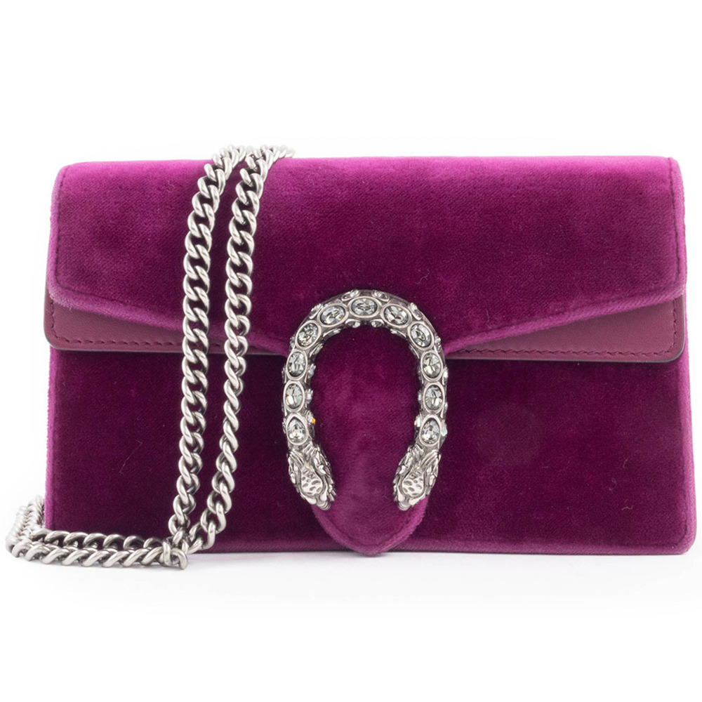 GUCCI Purple Leather Shoulder Bag - Picture 2 of 16